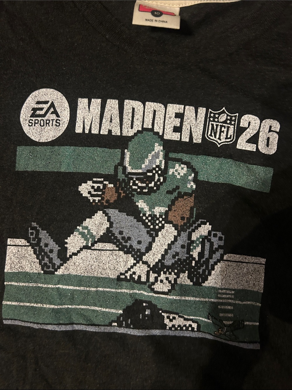 HOMAGE Black Madden NFL 26 Pixel Football Graphic Tee
